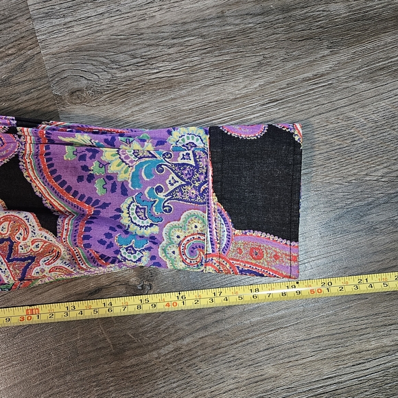 Lauren Ralph Lauren Paisley Long Sleeve Button Down Blouse - Picture 5 of 14